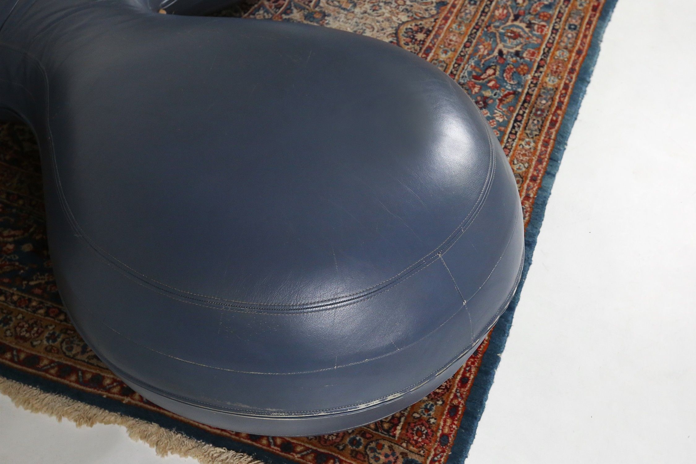 Leather Pouf by Lowie Vermeersch for Durlet, Belgium 1999thumbnail
